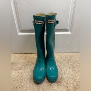 Tall hunter boots-teal